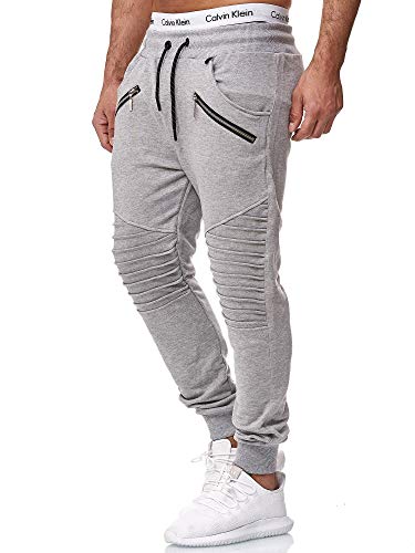 OneRedox Herren Jogging Hose Jogger Streetwear Sporthose Modell 1315 Grau S von OneRedox