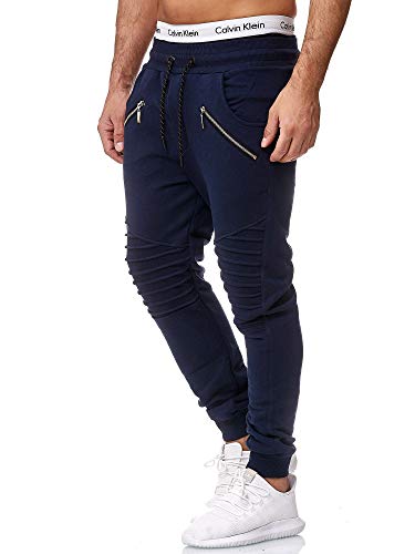 OneRedox Herren Jogging Hose Jogger Streetwear Sporthose Modell 1315 Navy XL von OneRedox