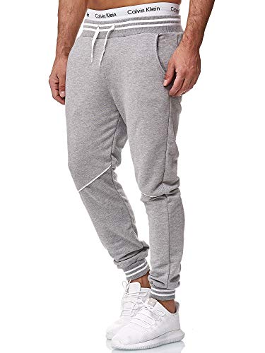 OneRedox Herren Jogging Hose Jogger Streetwear Sporthose Modell 1316 Grau L von OneRedox