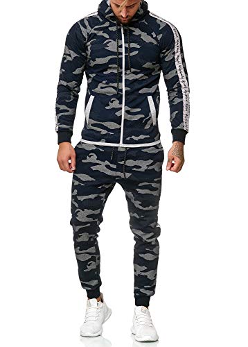 OneRedox Herren Jogginganzug Sportanzug Modell 1011 (S (Fällt eine Nummer kleiner aus), Blau) von OneRedox