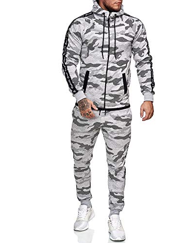 OneRedox Herren Jogginganzug Sportanzug Modell 1011 (XXXL (Fällt eine Nummer kleiner aus), Grau) von OneRedox