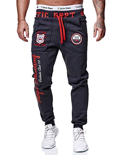 OneRedox Herren Jogginghose Sporthose Männer Trainingshose Sweatpants 601 Antrazit S von OneRedox