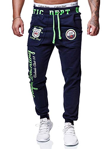 OneRedox Herren Jogginghose Sporthose Männer Trainingshose Sweatpants 601 Navy M von OneRedox