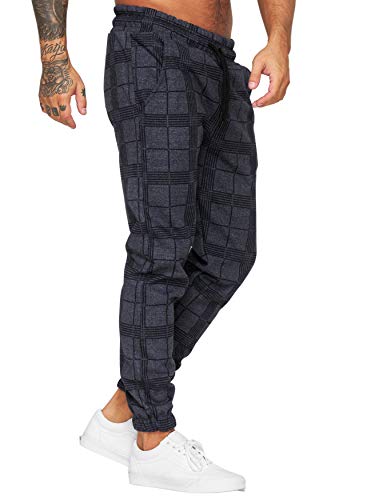 OneRedox Herren | Jogginghose | Trainingshose | Sport Fitness | Gym | Training | Slim Fit | Sweatpants Streifen | Jogging-Hose | Stripe Pants | Modell 1228 (XS, Navy) von OneRedox