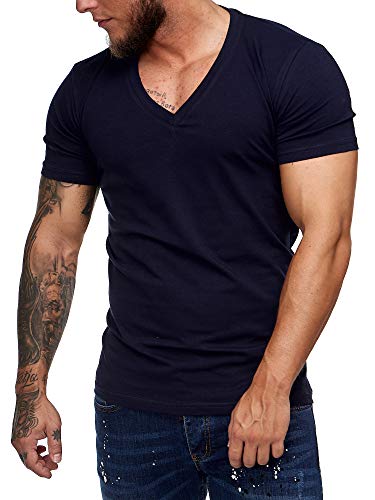 OneRedox Herren T Shirt Poloshirt Polo Longsleeve Kurzarm Shirt Modell 8031 Navy M von OneRedox