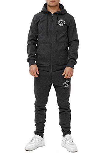 OneRedox | Herren Trainingsanzug | Jogginganzug | Sportanzug | Jogging Anzug | Hoodie-Sporthose | Jogging-Anzug | Trainings-Anzug | Jogging-Hose | Modell JG-3273 Antrazit S von OneRedox