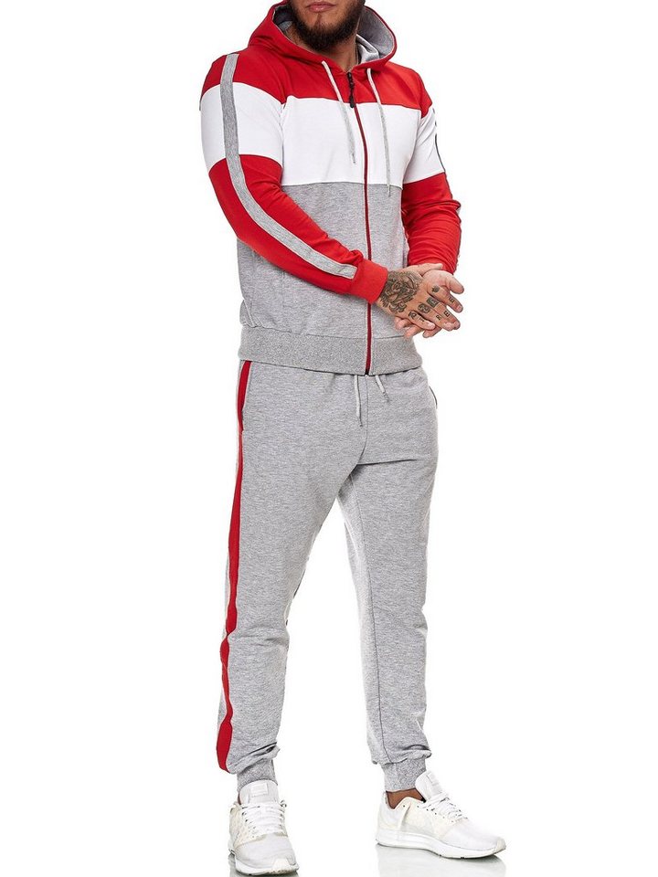 OneRedox Jogginganzug JG-1082 (Sportanzug Jogger Trainingsanzug), Fitness Freizeit Casual von OneRedox