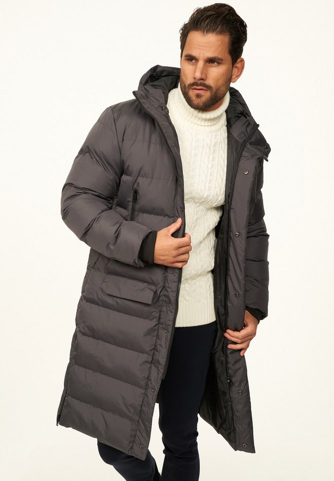 OneRedox Parka mit Kapuze als Winterjacke - Langer Steppmantel Herren warme Pufferjacke Steppjacke - Langer Wintermantel von OneRedox