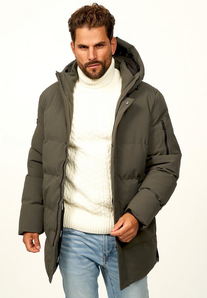 OneRedox Parka mit Kapuze als Winterjacke Steppjacke Herren warme Pufferjacke Windbreaker - Wintermantel von OneRedox