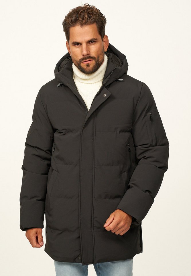 OneRedox Parka mit Kapuze als Winterjacke Steppjacke Herren warme Pufferjacke Windbreaker - Wintermantel von OneRedox