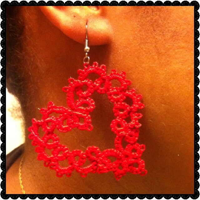 Tatted Love Herz Ohrringe Tatted Love Herz Ohrringe von OneVirtuousWoman