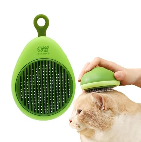 OneWipe Tierhaarbürste Avocado Zitrone Haustier Hundebürste Katzenbürste, Haustier Bürsten, Haar Entferner Haustierbürste Langhaar Kurzhaar, Sauberes Haustierhaar Bürste mit einem Knopf (Avocado) von OneWipe