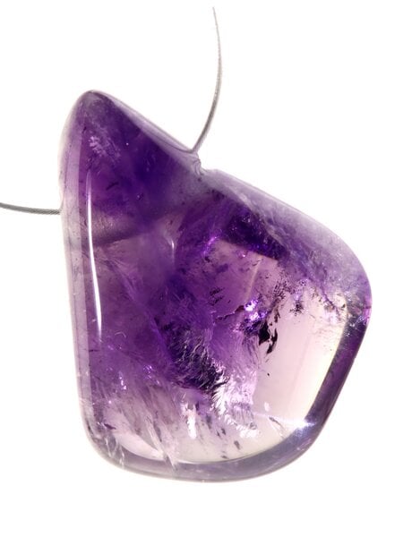 OneWorldMinerals Amethyst  Edelstein, Schmuckanhänger, gebohrt von OneWorldMinerals