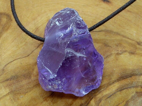 OneWorldMinerals Amethyst Edelstein-Anhänger, Sambia, Natur pur! von OneWorldMinerals