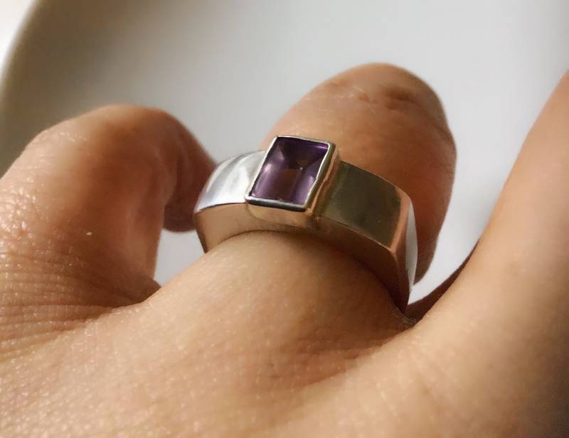Amethyst Ring. Grösse N von Oneandonlygems