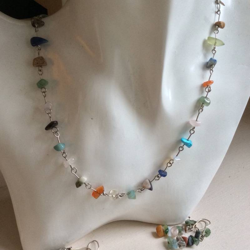 Rohquarz Tropfen Ohrringe Und Halskette von Oneandonlygems