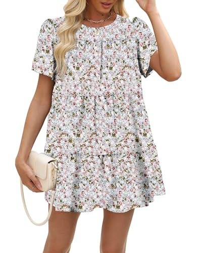 Sommerkleid Damen Oversize Strandkleid Leicht und Luftig Boho Style Oberteile Damen Aqua L von Oneezit