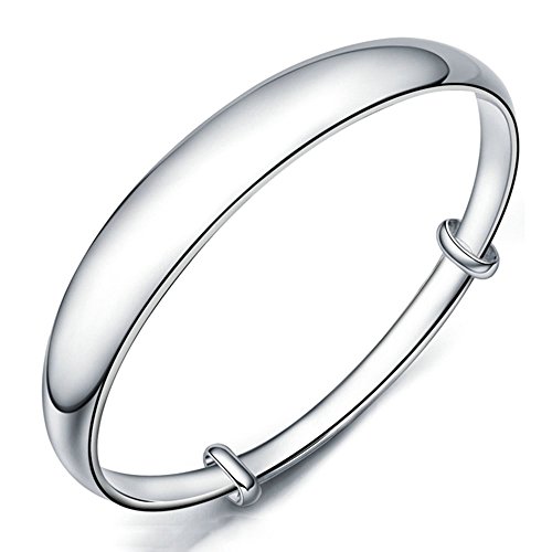 Onefeart Sterling Silber Armreif Für Damen Armband Für Mädchen Glatt 8x55MM Chinesischer Nationalstil von Onefeart