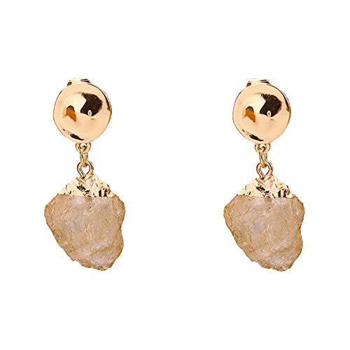 Onefeart Vergoldet Ohrstecker Zum Frauen Stone Form Design für Mode Temperament 48MMx14MM Gold von Onefeart