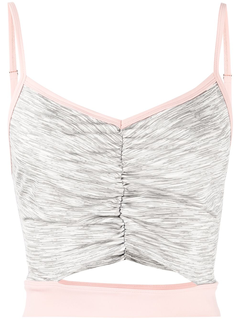 Onefifteen Cropped-Top mit Cut-Outs - Grau von Onefifteen