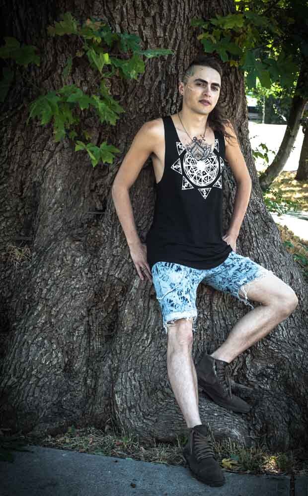 Sale Jeans Oder Stretch Canvas Herren Surfer Styled Grunge Shorts von OneiroClothing