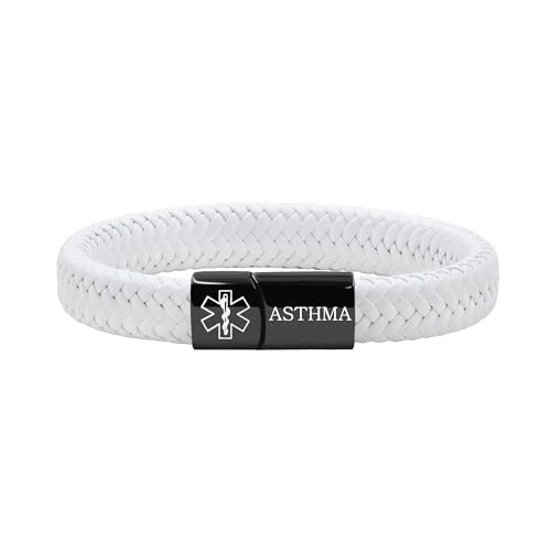 Oneress ASTHMA Armband, Individuelles Medizinisches ID-Armband, Notfall-Gesundheitsband Für Männer & Frauen, Ideal Für Sport & Outdoor-Aktivitäten YA5551-Weiß ASTHMA Oneress ASTHMA Armband, Individuelles Medizinisches ID-Armband, Notfall-Gesundheitsband Für Männer & Frauen, Ideal Für Sport & Outdoor-Aktivitäten YA5551-Weiß ASTHMA von Oneress
