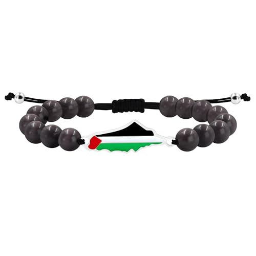 Oneress Arabische Identität Armband - Handgefertigtes Naturstein Perlen Kulturstolz Schmuck, Palästina Freiheit Und Bewusstsein Armband Für Den Alltag YA6029-CatEye von Oneress