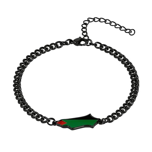 Oneress Einstellbares Palästina Stolz Armband Rot Grün Schwarz Perlen Mit Stilvoller Kubanischer Kette Nahost Widerstand Schmuck Spirituelle & Ethnische Identität YA5031 Schwarz Oneress Einstellbares Palästina Stolz Armband Rot Grün Schwarz Perlen Mit Stilvoller Kubanischer Kette Nahost Widerstand Schmuck Spirituelle & Ethnische Identität YA5031 Schwarz von Oneress