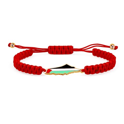 Oneress Palästina Flaggen Armband, Robustes Seilarmband, Individuelles Islamisches Ramadan-Geschenk Oder Fundraiser-Schmuck Für Männer YA5882 Rot-Roségold Oneress Palästina Flaggen Armband, Robustes Seilarmband, Individuelles Islamisches Ramadan-Geschenk Oder Fundraiser-Schmuck Für Männer YA5882 Rot-Roségold von Oneress