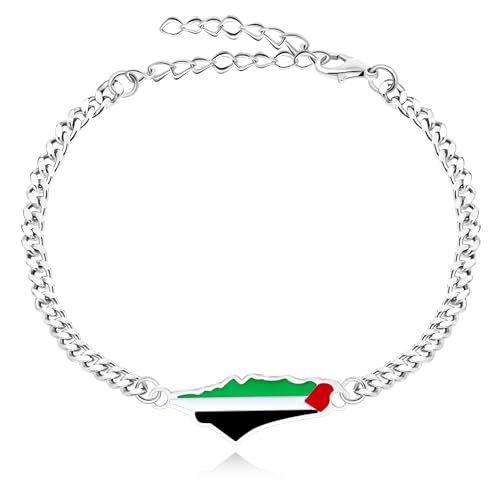 Oneress Palästinenser Flaggen Armband Einstellbarer Islamischer Glaubensschmuck Perlen Symbolisches Armband Einheit Und Liebe Für Männer & Frauen YA5031 Weiß Oneress Palästinenser Flaggen Armband Einstellbarer Islamischer Glaubensschmuck Perlen Symbolisches Armband Einheit Und Liebe Für Männer & Frauen YA5031 Weiß von Oneress