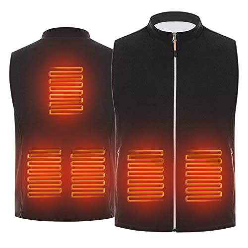 Heizweste Dünn Damen Herren, Heizjacke Usb , Wärmeweste Elektrisch, Weste Unisex Mit Heizung Temperatur Einstellbar, Warme Heated Vest Maschinenwäsche Für Outdoor Camping Motorrad (Regulär, S) von Oneshlee