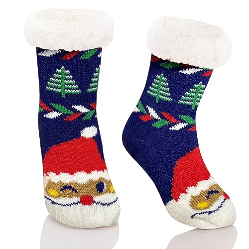 Weihnachtssocken Kinder, Kuschelsocken Weihnachten Kinder, Weihnachts Socken Geschenke Weihnachtsgeschenke Mädchen Junge, Weihnachtsdeko Zum Aufhängen Kamin Weihnachtsbaum (Weihnachtsmann, L) von Oneshlee