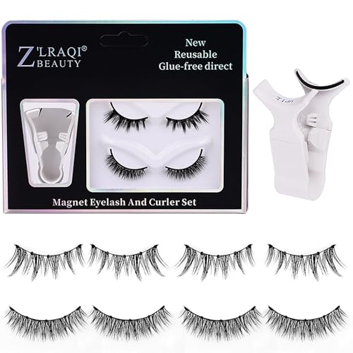Magnetische Wimpern - 2 Paare Natürlich Look Magnet Wimpern - Wiederverwendbare 3D Magnetic Lashes Ohne Eyeliner Oder Kleber- Magnetwimpern mit Applikator Magnetische Wimpern - 2 Paare Natürlich Look Magnet Wimpern - Wiederverwendbare 3D Magnetic Lashes Ohne Eyeliner Oder Kleber- Magnetwimpern mit Applikator von Onewly