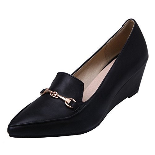 Onewus Damen Fashion Pumps mit Keilabsatz Spitze Toe Schuhe von Onewus