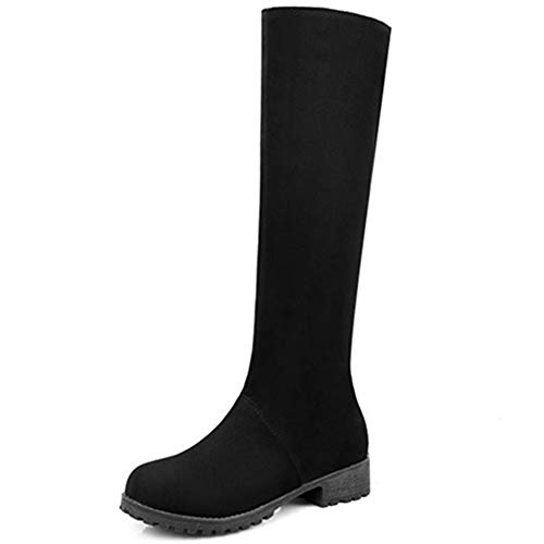 Onewus Damen Flach Langschaft Stiefel (Schwarz, 44 EU) von Onewus