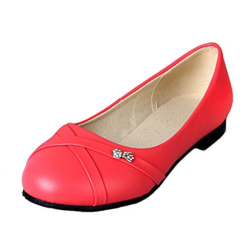 Onewus Damen Flach Pumps Runde Zehe Ohne Verschluss Ballerinas von Onewus