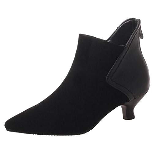 Onewus Damen Kurzschaft Stiefel mit Dünner Absatz (Schwarz, 40 EU) von Onewus