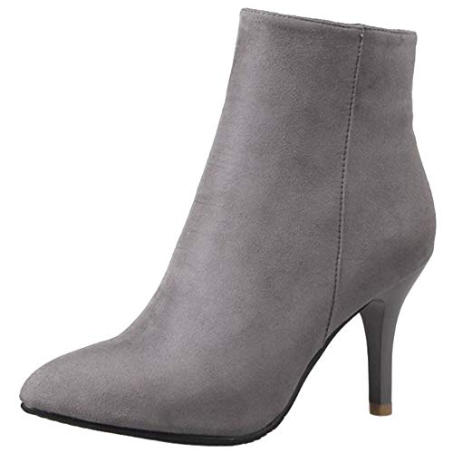 Onewus Damen Kurzschaft Stiefel mit Stiletto Absatz (Grau, 39 EU) von Onewus