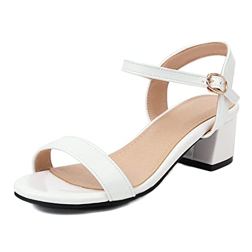 Onewus Damen Mode Sandalen Sommerschuhe für Damen(Weiß,38) von Onewus