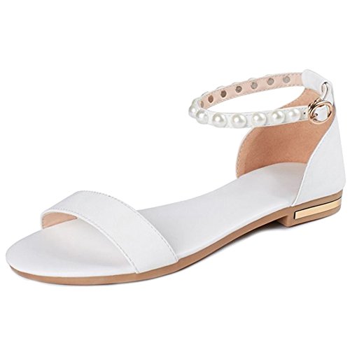 Onewus Damen Open Toe Sandalen Flach Schuhe Sommer von Onewus