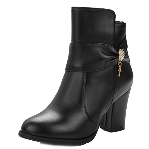 Onewus Damen Stiefel Blockabsatz Reißverschluss Stiefeletten von Onewus