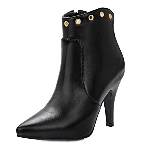 Onewus Damen Stiefel mit Absatz Reißverschluss Pointed Toe Stiefeletten von Onewus
