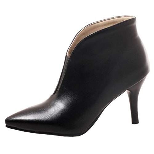 Onewus Damen Stiefeletten mit Absatz (Schwarz, 46 EU) von Onewus