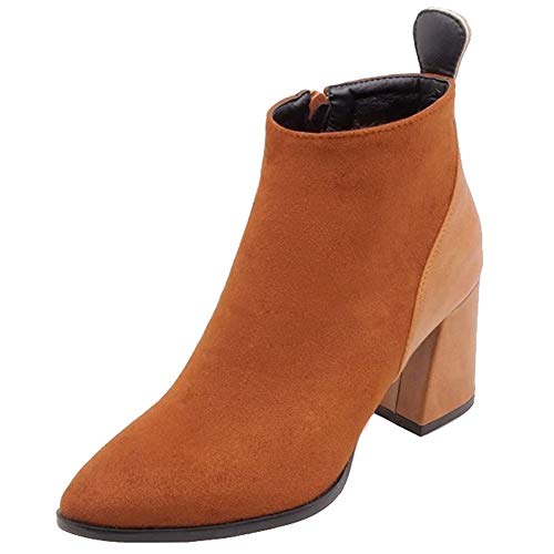 Onewus Damen Stiefeletten mit Blockabsatz (Braun, 39 EU) von Onewus