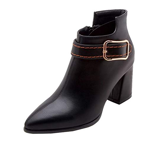 Onewus Damen Stiefeletten mit Blockabsatz (Schwarz, 40 EU) von Onewus