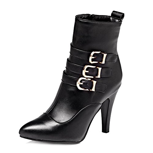 Onewus Damen Stiefeletten mit Stiletto Absatz Dress Stiefel (Schwarz, 37 EU) von Onewus