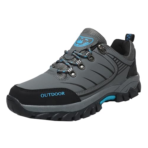 Onewus Herren Herbst Winter Outdoor Wanderschuhe - Strapazierfähige Trekking Schuhe für Abenteuer im Herbst & Winter (Grau,45) von Onewus