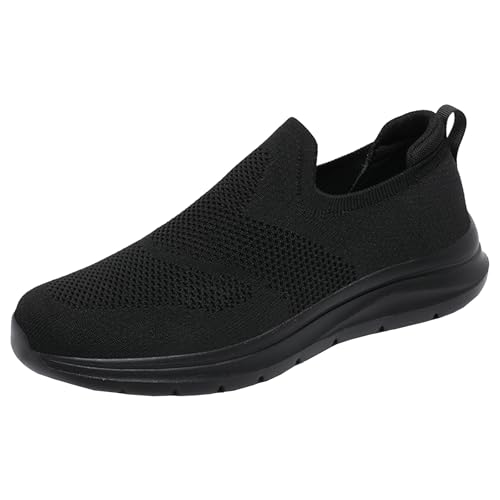 Onewus Herren Sommer Slipper Freizeit Sportschuhe - Atmungsaktives Stretchgewebe mit hervorragender Passform und Unterstützung (Schwarz,46) von Onewus