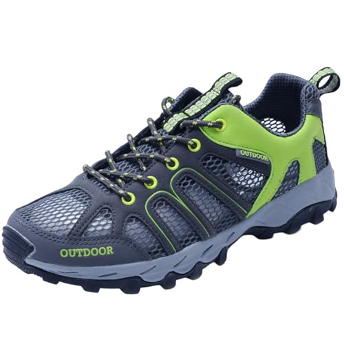 Onewus Wanderschuhe Für Paare Schnelltrocknend | Aqua Schuhe mit Drainage System für Flusswandern, Outdoor (Dunkelgrau, 42 EU) von Onewus