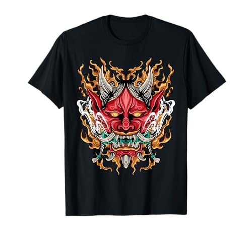 Oni Yokai Dämonen Teufel Geschenk Bekleidung DMTRY Herren Demon Oni T-Shirt Schwarz Kurzarm Crew-Neck Klassisch Einfarbig S von Oni Yokai Dämonen Teufel Geschenk Bekleidung DMTRY